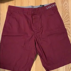 Maroon Flat Shorts